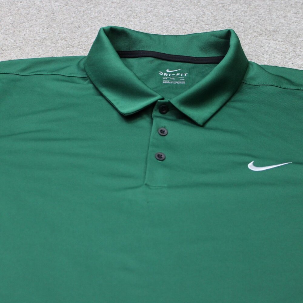 Nike Polo Shirt Mens 4XLT XXXXL-Tall Green Dri-Fit 100% Polyester Short Sleeve - Picture 4 of 13